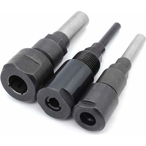 piezas de extensión de pinza de enrutador, extensión de pinza de broca de enrutador y extensor de máquina de grabado de corte de recorte, soporte de mandril de carpintería, cortador de fresado de 1/4 