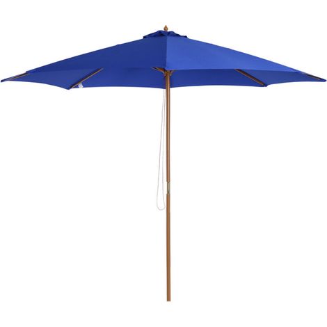 Parasol - Bois - 300 Cm - Pour Balcon Jardin Terrasse - 1 Pièce (1/5)