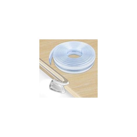 Protector de esquinas de mesa de silicona para bebés, protector de muebles transparente preadhesivo 3M para bebés, protector de bordes y esquinas para la seguridad del bebé en casa - Crezuo