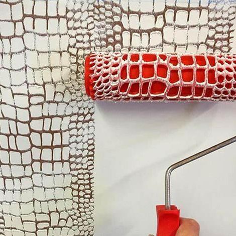 Inch Paint Rollers - 3D Embossing - For Home Decoration, Club Decoration (Size: Crocodile Pattern) (1/5)