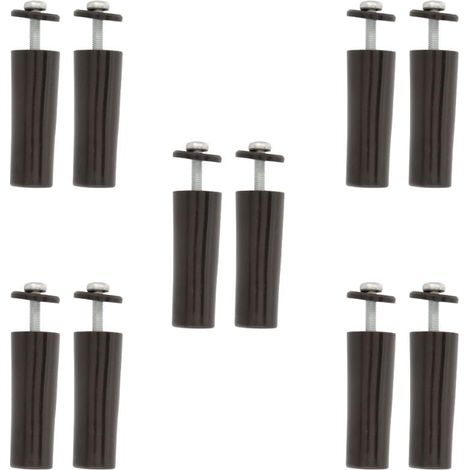 Pack de 10 Butées pour Volets Roulants  Amortisseur avec Vis M5 Antirouille et Rondelle Extérieure  Résistant aux Intempéries  Longueur : 40 mm  Bronze