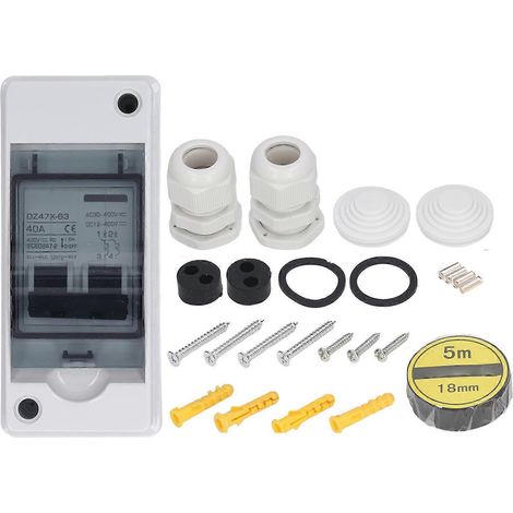PV-Solar-Trennschalter 2-polig 40 A IP65 wasserdicht PA66 Gehäuse Miniatur-Leistungsschalter DC 12–400 V AC