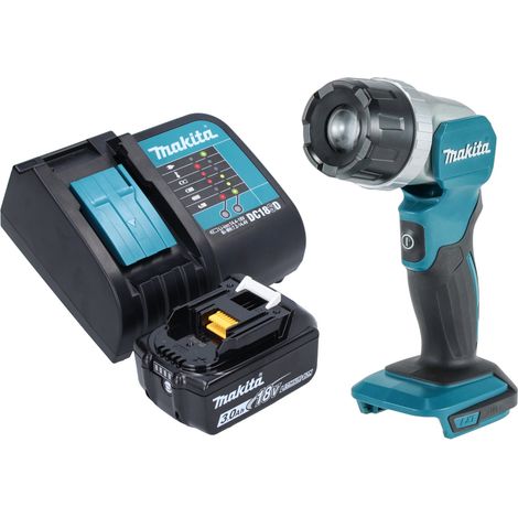 Makita DML 808 SF1 Lampada portatile a batteria 14,4 / 18 V 190 lm LED + 1x batteria ricaricabile 3,0 Ah + caricatore