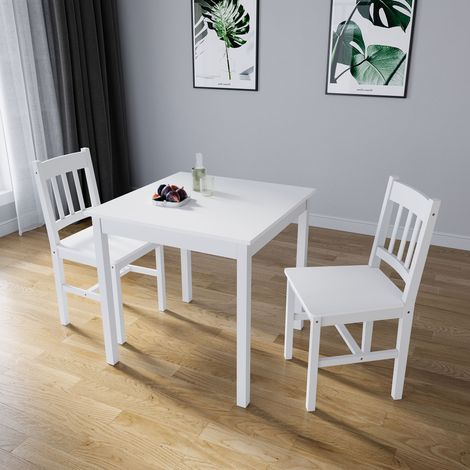 ELEGANT Dinning Furniture Table with 2 chairs White Home & Restaurants (1/5)