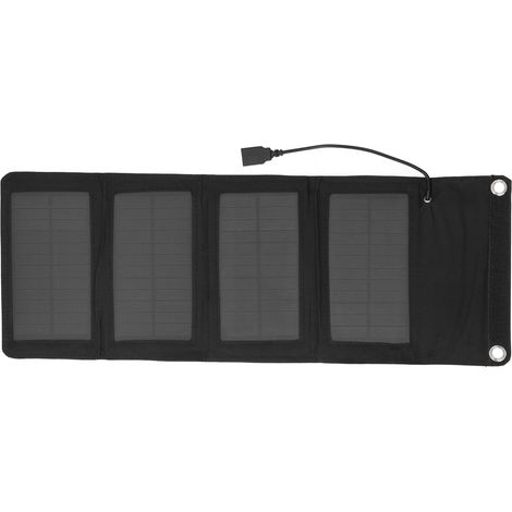 Panneau Solaire 7W Chargeur de Panneau Solaire en Silicium Monocristallin Pliable et Portable à Haute Efficacité de Conversion Convient aux Voitures, Camping-Cars, Bateaux (1/5)