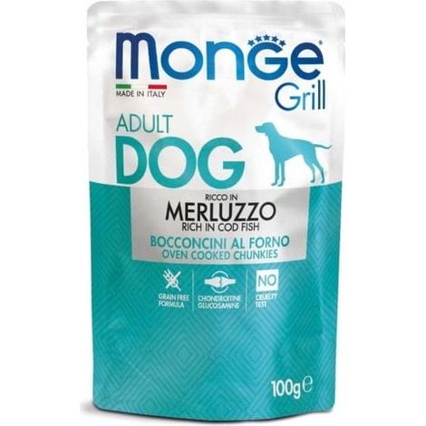 Monge Dog Grill Adult Merluzzo - Monge Dog Grill Adult Merluzzo - Bustina Da 100 Gr