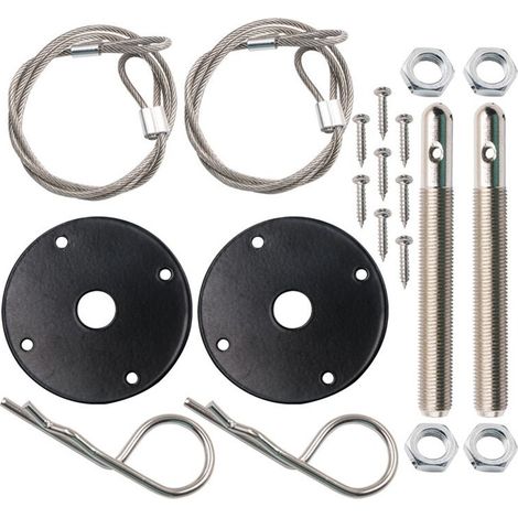 Adatto per kit di bloccaggio del cofano per auto da corsa, perni di bloccaggio del cofano in acciaio inox a sgancio rapido, accessori universali