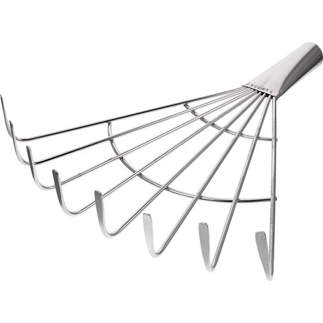 Râteau Manche pour Jardinage Dents Acier Inoxydable Outil Multifonctionnel pour Ameublir La Terre (1/5)
