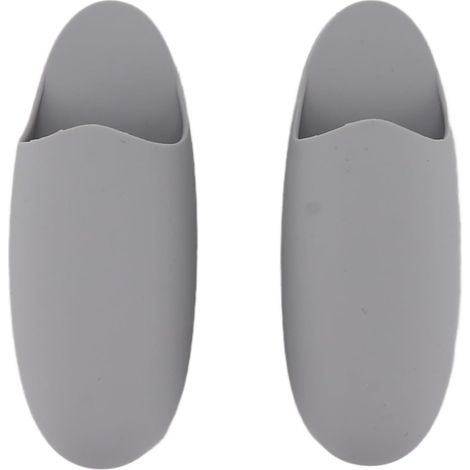 Porte-Brosse à Dents Mural 2 Pièces, Support De Rangement pour Petits Ustensiles en Silicone pour Cuisine Salle De Bain Gris (1/5)