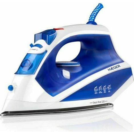 Plancha haeger modelo unknown azul 2200W acero inoxidable (1/5)