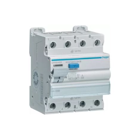 Hager FI-SCH. 4P 10KA 40A 300MA S (CPA640D) (1/2)