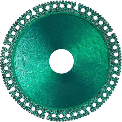 Disque de scie multifonctionnel diamanté en acier composite à matrice d'acier au manganèse à haute teneur, diamètre 100 mm, pour la découpe de carrelage, de verre et de pierres, pour meuleuse d'angle. (1/5)