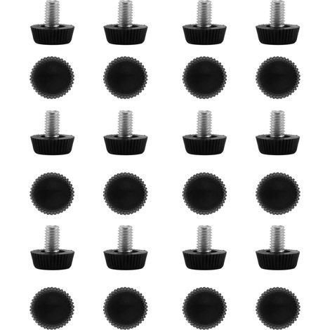 CCYKXA Noir.24 Pieds de Meuble Nivellement Réglables M6, Protection Sol Antidérapant, Protection Pied de Chaise Pieds de Meubles pour Tables, Chaises, Canapés, Réglables en Hauteur