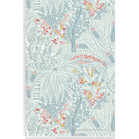 Papier peint Fleur Bleu Séjours & Chambres Lutèce (1/2)