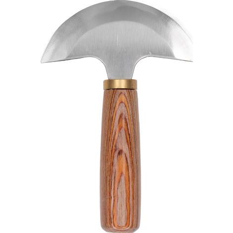 Halbkreisförmiges Ledermesser mit Holzgriff für präzises Schneiden und einfaches Verarbeiten (1/5)