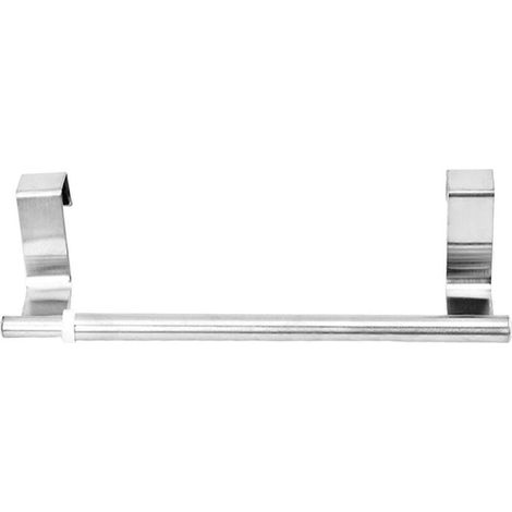 Over-the-door towel rack, adjustable length, bathroom towel holder, no drilling required, made of moisture-resistant stainless steel. - AquaForge (1/5)