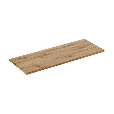 Plan für Waschtischunterschrank BRAZZA – 120 cm – Helles Eichenholz – Stärke 2,5 cm – Zum Aufstellen