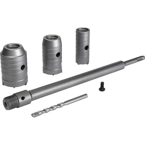 Hole Saw Hole Saw, Ø30mm, 40mm, 50mm Hole Saw Set, Concrete Hole Saw 350mm SDS Plus Extension Shank Tungsten Carbide Tip, Hole Saw for Brick Stone Concrete Cement (1/5)