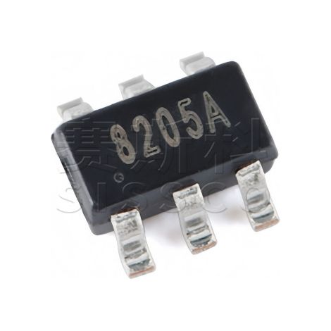 UMW 8205A SOT-23-6 20V/5A Dual N-Channel MOSFET (Metal-Semiconductor Field-Effect Transistor), Electronic Components, 5 pieces