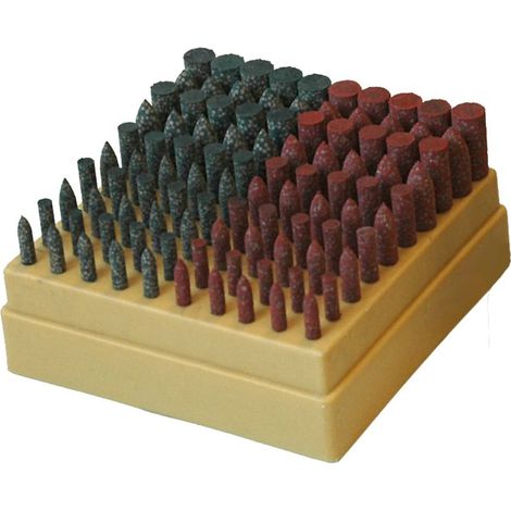 Kit 100 mole in gomma con sfere abrasive per lucidare gambo 3 Rosver - 1 pz