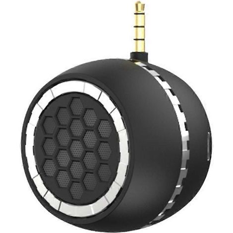 Haut-parleur sans fil portable pour téléphone, enceinte externe universelle avec prise jack 3,5 mm, mini enceinte pour smartphone, tablette, ordinateur portable et lecteur MP3 (1/5)