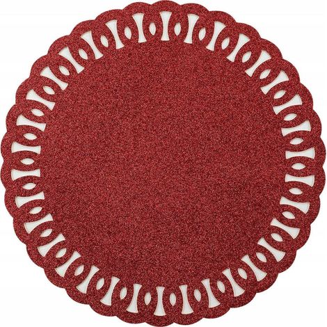 Hanipol Set da Tavola Guirlanda Rosso 38 cm