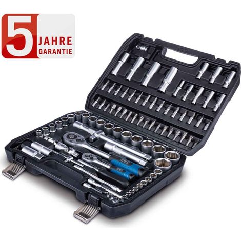 Scheppach Werkzeugkoffer TB100 94-tlg. Kunststoffkoffer Werkzeug Chrom-Vanadium (1/5)