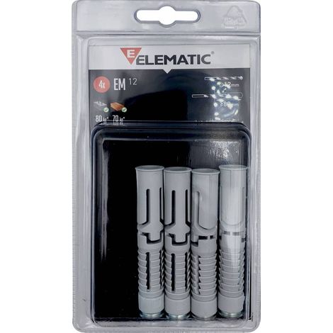 10 x ELEMATIC BLISTER TASSELLO EM12 12X70 MM 4 PZ