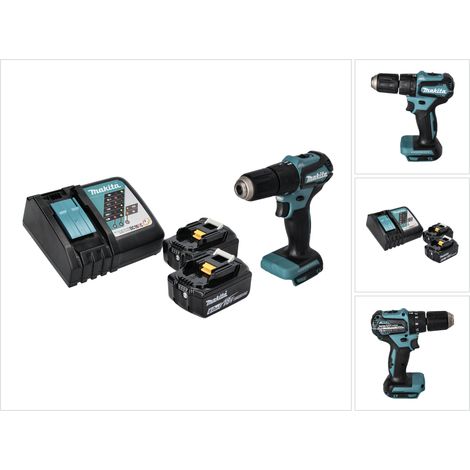 Makita DHP 483 RG 18 V 40 Nm Brushless Cordless Drill + 2x 6.0 Ah Batterie + Caricabatterie