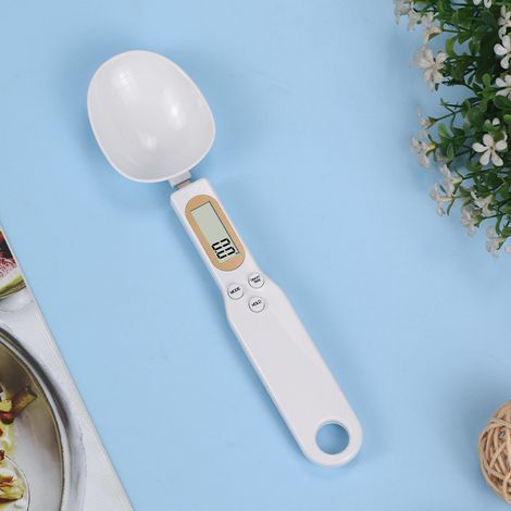 MIMOSON-White Digital Food Spoon Scale, 500g/0.1g, Electronic Measuring Spoon Scale, High Definition LCD Dis (1/5)