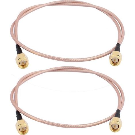 2Pcs Cable SMA Antenne 4G SMA Mâle à SMA Mâle Câble Riggle RG316 15cm pour Antenne 4G Pi 2.4 GHz Antenne WiFi Wirelesse Routeur Antenne CB Radio (1/5)