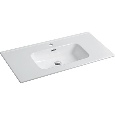 Lavabo da Incasso 100 cm in Ceramica Bianca Mod. Civit (1/2)