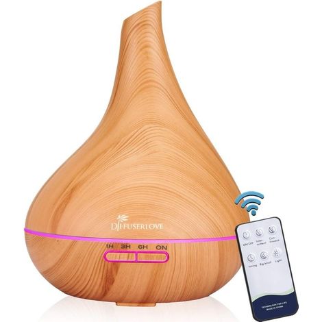 Diffuseur Humidificateur Diffuseur d'Huiles Essentielles Electrique d'Arôme 500ML Humidificateur d'air à Ultrasons Portable Humidificateur à Brume Fraîche (1/5)