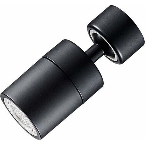 Mousseur et brise-jet pour robinet,Aérateur de Robinet(Noir), 360° Pivotant Embout Robinet Cuisine, 2 Modes Mousseur Robinet Economie Eau, Brise jet Filtre Robinet Cuisine Salle De Bain lavab