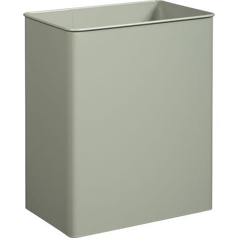 Corbeille pivotante rectangulaire murale Tourny - 27l - gris ciment - RAL 7033 (1/3)