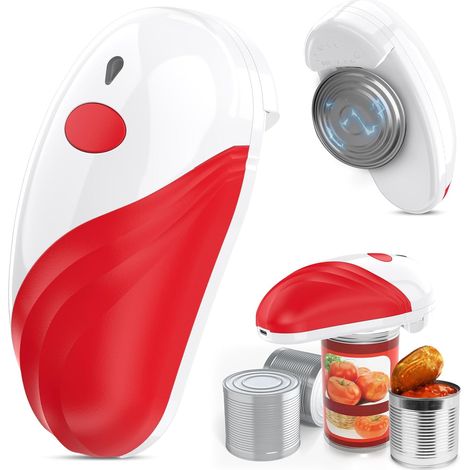Ouvre-boîte électrique,ouvre-boîte automatique avec fonctionnement à une touche, sans danger pour toutes les tailles, gadget de cuisine pour personnes âgées, arthrite et (1/5)