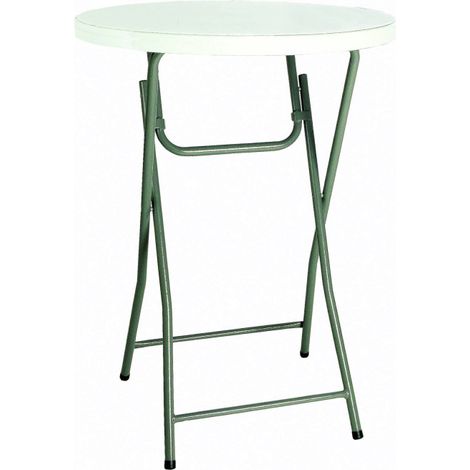 Table ronde pliante intérieure, extérieure Ø80 gris HAMLET garbar (1/5)