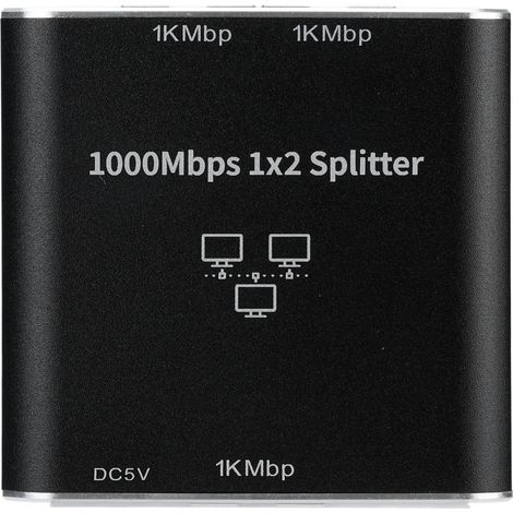Répartiteur Ethernet Gigabit 1 vers 2 1000 Mbps RJ45, adaptateur réseau pour routeur IPTV et PC (1/5)
