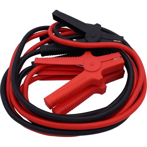 Topcar – Câble de démarrage 3,5m – Pour véhicules essence et diesel jusqu'à 5,0L – CABLEDEM25 – Tension 12V, intensité 350A, homologation TUV/GS