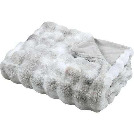 Plaid Stoff Nebraska Perle 130x150cm - Stoff