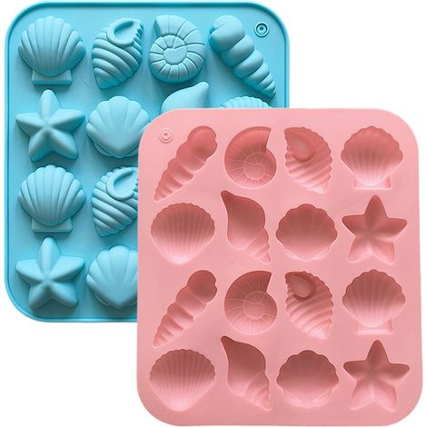 Moule en silicone 3D pour animaux marins, coquillage et étoile de mer, pour gâteaux, bonbons et gelée créatifs sur le thème marin (1/4)