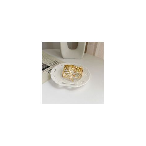 Embrasse de Rideaux, 4 pièces Métal Créatif Rideau Corde Boucles Feuille Creuse Pince à Rideau Décorative Accessoire Décoratif Fenêtre pour Bureau à Domicile (Or)6cm - Crezuo