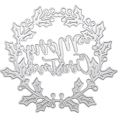 Fröhliche Weihnachten Girlande Metall Stanzschablone DIY Scrapbooking Album Papier