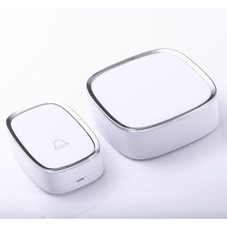 Sonnette sans fil étanche de 300 m de portée avec 1 émett et 1 récept enfichable et 36 sonneries Sonnerie sans fil 4 niveaux de volume pour la maison, le bureau, le magasin (1/5)