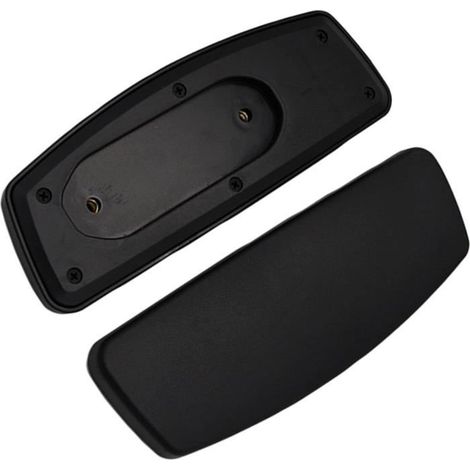 Accoudoirs de Chaise de Bureau - 2 pièces - noir - Synthétique - Droit