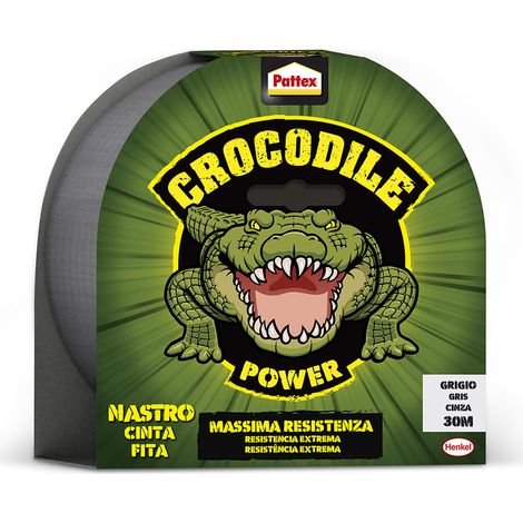 Cinta adhesiva Crocodrile - 30 m - Gris