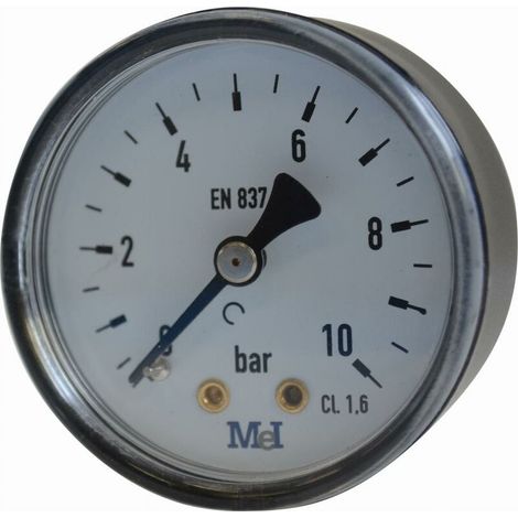 – Manomètre mâle M1/4 (08x13) prise arrière – Jauge chauffage central pour installation – Mesure pression précise – Conforme normes françaises (1/2)