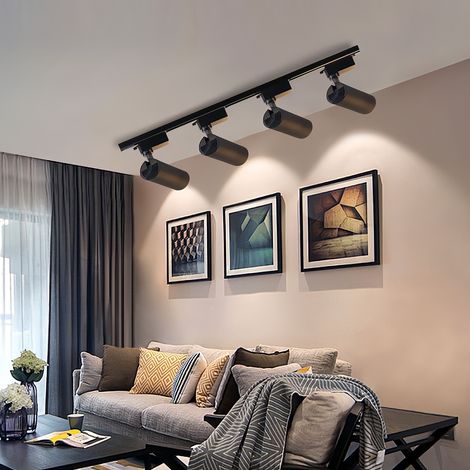 Funktionales 4er Schienensystem Neutralweiß – LED Track Light Set mit Schienen & Verbindern für Küche & Büro