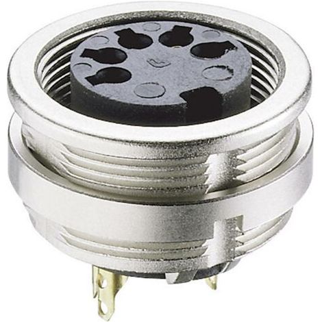 Connecteur rond DIN embase femelle, verticale Lumberg 0304 05 Nombre de pôles: 5 argent 1 pc(s) (1/4)