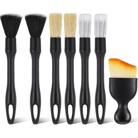 Ensemble de 7 brosses de nettoyage intérieur auto, ultra douces. (1/5)
